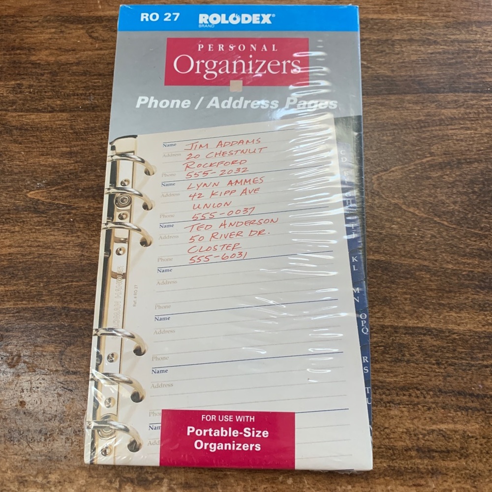 4/$15 One small planner binder address pages